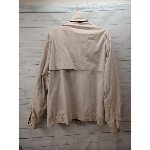 Vtg Sherwin Williams Windbreaker Full Zip Jacket Men’s 2XL Blue Pocket Tan - Picture 5 of 9